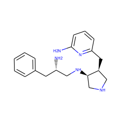 Nc1cccc(C[C@H]2CNC[C@H]2NC[C@@H](N)Cc2ccccc2)n1 ZINC000040919146