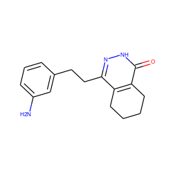 Nc1cccc(CCc2n[nH]c(=O)c3c2CCCC3)c1 ZINC000168541403