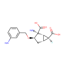 Nc1cccc(CO[C@@H]2C[C@@H]3[C@H]([C@]2(N)C(=O)O)[C@@]3(F)C(=O)O)c1 ZINC000013582177