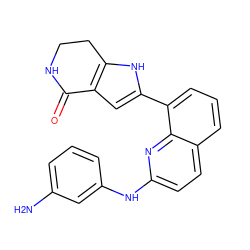 Nc1cccc(Nc2ccc3cccc(-c4cc5c([nH]4)CCNC5=O)c3n2)c1 ZINC000222333920