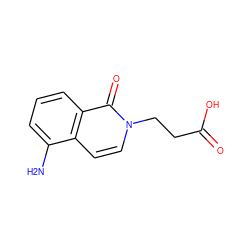 Nc1cccc2c(=O)n(CCC(=O)O)ccc12 ZINC000071318838