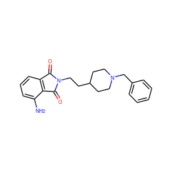 Nc1cccc2c1C(=O)N(CCC1CCN(Cc3ccccc3)CC1)C2=O ZINC000003814227