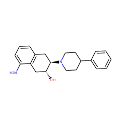 Nc1cccc2c1C[C@@H](O)[C@H](N1CCC(c3ccccc3)CC1)C2 ZINC000028236674