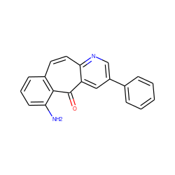 Nc1cccc2ccc3ncc(-c4ccccc4)cc3c(=O)c12 ZINC000034842026