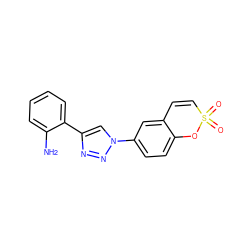 Nc1ccccc1-c1cn(-c2ccc3c(c2)C=CS(=O)(=O)O3)nn1 ZINC000103241887