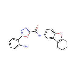 Nc1ccccc1-c1nnc(C(=O)Nc2ccc3oc4c(c3c2)CCCC4)o1 ZINC000043059877