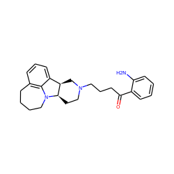 Nc1ccccc1C(=O)CCCN1CC[C@@H]2[C@H](C1)c1cccc3c1N2CCCC3 ZINC000013488018