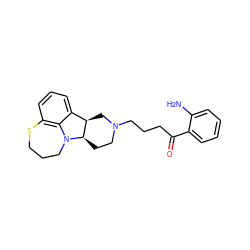 Nc1ccccc1C(=O)CCCN1CC[C@@H]2[C@H](C1)c1cccc3c1N2CCCS3 ZINC000013488012