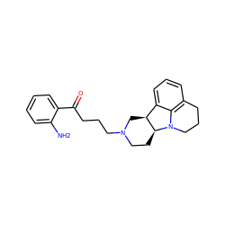 Nc1ccccc1C(=O)CCCN1CC[C@H]2[C@@H](C1)c1cccc3c1N2CCC3 ZINC000013488016