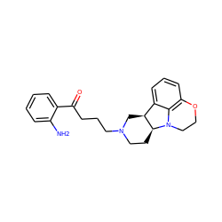 Nc1ccccc1C(=O)CCCN1CC[C@H]2[C@@H](C1)c1cccc3c1N2CCO3 ZINC000012356268