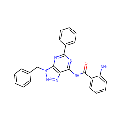 Nc1ccccc1C(=O)Nc1nc(-c2ccccc2)nc2c1nnn2Cc1ccccc1 ZINC000040896644