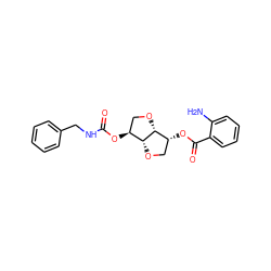 Nc1ccccc1C(=O)O[C@@H]1CO[C@@H]2[C@@H](OC(=O)NCc3ccccc3)CO[C@H]12 ZINC000045283317