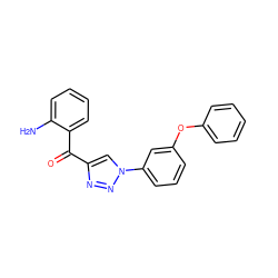 Nc1ccccc1C(=O)c1cn(-c2cccc(Oc3ccccc3)c2)nn1 ZINC000096270226