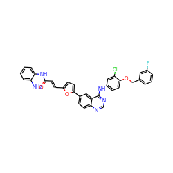 Nc1ccccc1NC(=O)/C=C/c1ccc(-c2ccc3ncnc(Nc4ccc(OCc5cccc(F)c5)c(Cl)c4)c3c2)o1 ZINC000066251391