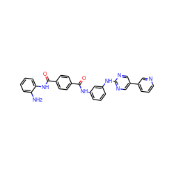 Nc1ccccc1NC(=O)c1ccc(C(=O)Nc2cccc(Nc3ncc(-c4cccnc4)cn3)c2)cc1 ZINC000040404844