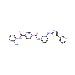 Nc1ccccc1NC(=O)c1ccc(C(=O)Nc2cccc(Nc3ncc(-c4cccnc4)s3)c2)cn1 ZINC000040913368