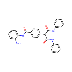 Nc1ccccc1NC(=O)c1ccc(C(C(=O)Nc2ccccc2)C(=O)Nc2ccccc2)cc1 ZINC000028951629