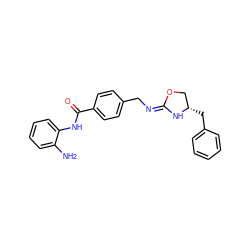 Nc1ccccc1NC(=O)c1ccc(C/N=C2/N[C@@H](Cc3ccccc3)CO2)cc1 ZINC000474609917