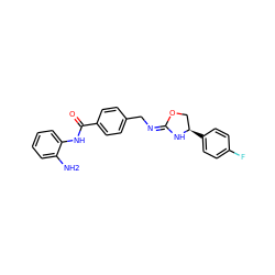 Nc1ccccc1NC(=O)c1ccc(C/N=C2/N[C@H](c3ccc(F)cc3)CO2)cc1 ZINC000474609350