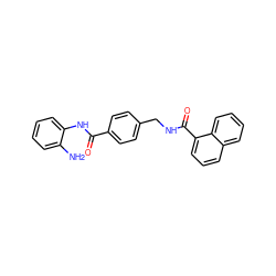 Nc1ccccc1NC(=O)c1ccc(CNC(=O)c2cccc3ccccc23)cc1 ZINC000205589087