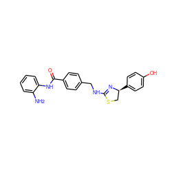 Nc1ccccc1NC(=O)c1ccc(CNC2=N[C@@H](c3ccc(O)cc3)CS2)cc1 ZINC000096273664