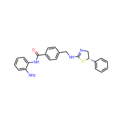 Nc1ccccc1NC(=O)c1ccc(CNC2=NC[C@H](c3ccccc3)S2)cc1 ZINC000096273660