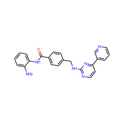 Nc1ccccc1NC(=O)c1ccc(CNc2nccc(-c3cccnc3)n2)cc1 ZINC000013986811