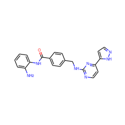 Nc1ccccc1NC(=O)c1ccc(CNc2nccc(-c3ccn[nH]3)n2)cc1 ZINC000040934035