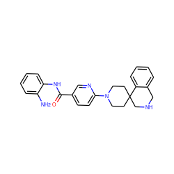 Nc1ccccc1NC(=O)c1ccc(N2CCC3(CC2)CNCc2ccccc23)nc1 ZINC000045495860