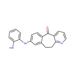 Nc1ccccc1Nc1ccc2c(c1)CCc1ncccc1C2=O ZINC000040406977