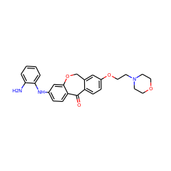 Nc1ccccc1Nc1ccc2c(c1)OCc1cc(OCCN3CCOCC3)ccc1C2=O ZINC000103273363