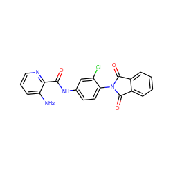 Nc1cccnc1C(=O)Nc1ccc(N2C(=O)c3ccccc3C2=O)c(Cl)c1 ZINC000653846636