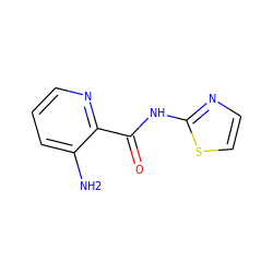 Nc1cccnc1C(=O)Nc1nccs1 ZINC000013521826