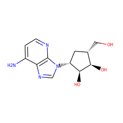 Nc1ccnc2c1ncn2[C@@H]1C[C@H](CO)[C@@H](O)[C@H]1O ZINC000028227676