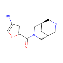 Nc1coc(C(=O)N2C[C@H]3CNC[C@@H](C3)C2)c1 ZINC000142052230