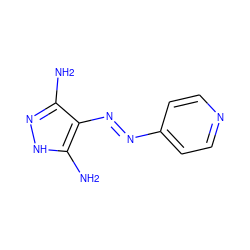 Nc1n[nH]c(N)c1/N=N/c1ccncc1 ZINC000169702821