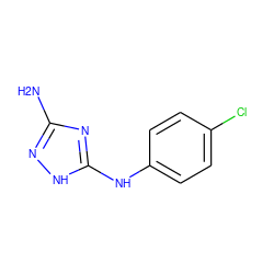 Nc1n[nH]c(Nc2ccc(Cl)cc2)n1 ZINC000018183309