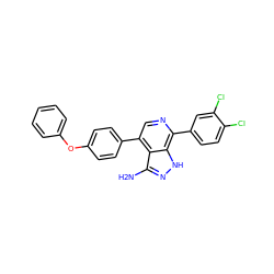 Nc1n[nH]c2c(-c3ccc(Cl)c(Cl)c3)ncc(-c3ccc(Oc4ccccc4)cc3)c12 ZINC000198308241