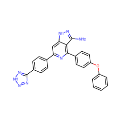 Nc1n[nH]c2cc(-c3ccc(-c4nn[nH]n4)cc3)nc(-c3ccc(Oc4ccccc4)cc3)c12 ZINC000204807249