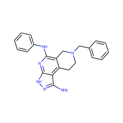 Nc1n[nH]c2nc(Nc3ccccc3)c3c(c12)CCN(Cc1ccccc1)C3 ZINC000033544552