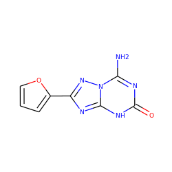 Nc1nc(=O)[nH]c2nc(-c3ccco3)nn12 ZINC000034731528