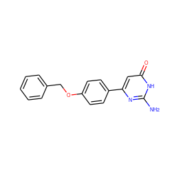 Nc1nc(-c2ccc(OCc3ccccc3)cc2)cc(=O)[nH]1 ZINC000098178303