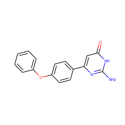 Nc1nc(-c2ccc(Oc3ccccc3)cc2)cc(=O)[nH]1 ZINC000071630209