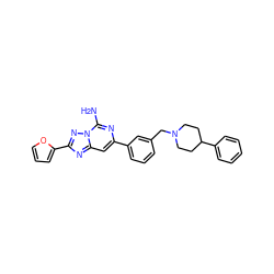 Nc1nc(-c2cccc(CN3CCC(c4ccccc4)CC3)c2)cc2nc(-c3ccco3)nn12 ZINC000028114547