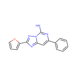 Nc1nc(-c2ccccc2)cc2nc(-c3ccco3)nn12 ZINC000028096408