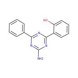 Nc1nc(-c2ccccc2)nc(-c2ccccc2O)n1 ZINC000012468453