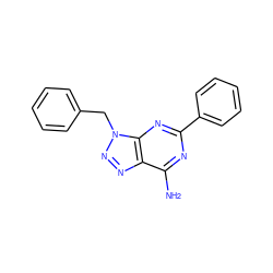 Nc1nc(-c2ccccc2)nc2c1nnn2Cc1ccccc1 ZINC000013589733