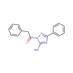 Nc1nc(-c2ccccc2)nn1C(=O)Cc1ccccc1 ZINC000000608680