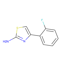 Nc1nc(-c2ccccc2F)cs1 ZINC000002582669