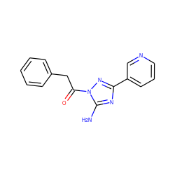 Nc1nc(-c2cccnc2)nn1C(=O)Cc1ccccc1 ZINC000000611509